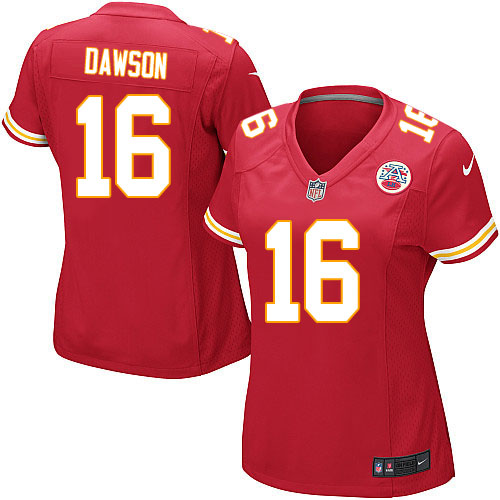 Women's Game Len Dawson Nike Jersey Red Home - #16 NFL Kansas City Chiefs